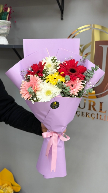 Renkli Gerbera Buketi